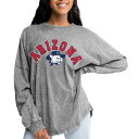 Q[fC fB[X TVc gbvX Arizona Wildcats Gameday Couture Women's Faded Wash Pullover Sweatshirt Gray