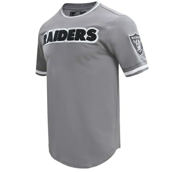 楽天astyプロスタンダード メンズ Tシャツ トップス Las Vegas Raiders Pro Standard Classic Chenille Double Knit TShirt Gray