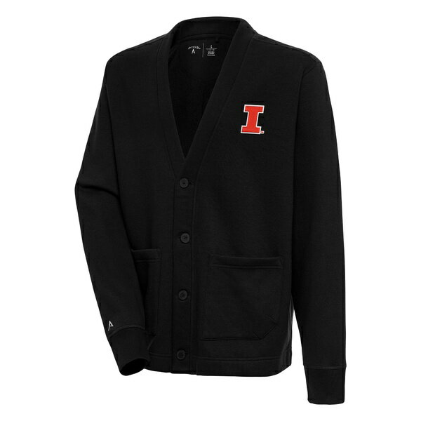 AeBOA Y Vc gbvX Illinois Fighting Illini Antigua Victory Cardigan Black