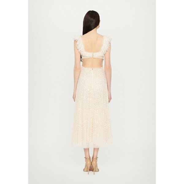 ニードルアンドスレッド レディース ワンピース トップス SCATTER DOT RUFFLE BACKLESS BALLERINA DRESS - Occasion wear - cream