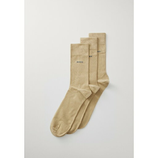 ボス メンズ サンダル シューズ 3 PACK - Socks - medium beige ボス メンズ サンダル シューズ 3 PACK - Socks - medium beige