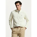 ラルフローレン メンズ ニット&セーター アウター ESTATE RIB QUARTER ZIP PULLOVER - Jumper - chic cream