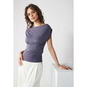 アンナ フィールド レディース Tシャツ トップス Basic T-shirt - graystone(4)