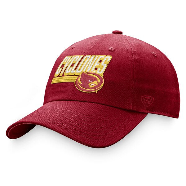 トップ・オブ・ザ・ワールド メンズ 帽子 アクセサリー Iowa State Cyclones Top of the World Slice Adjustable Hat Cardinal