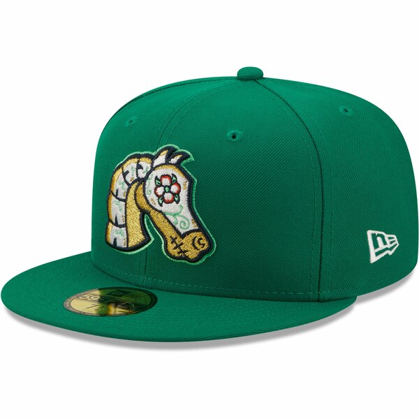 ニューエラ メンズ 帽子 アクセサリー Caballeros de Charlotte New Era Copa De La Diversion 59FIFTY Fitted Hat Green