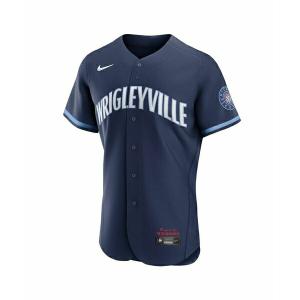 ナイキ メンズ パーカー・スウェットシャツ アウター Men's Navy Chicago Cubs 2021 City Connect Authentic Jersey Navy