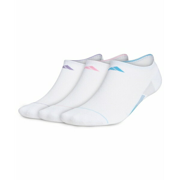 アディダス レディース 靴下 アンダーウェア Women's 3-Pk. Superlite 3-Stripe No-Show Socks White/clear Blue/magic Lilac Purple