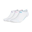 アディダス レディース 靴下 アンダーウェア Women 039 s 3-Pk. Superlite 3-Stripe No-Show Socks White/clear Blue/magic Lilac Purple