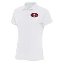 アンティグア レディース ポロシャツ トップス San Francisco 49ers Antigua Women 039 s Team Logo Legacy Pique Polo White