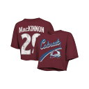 マジェスティック レディース Tシャツ トップス Women's Nathan MacKinnon Maroon Colorado Avalanche Behind the Net Boxy Name Number Cropped T-Shirt Maroon(4)