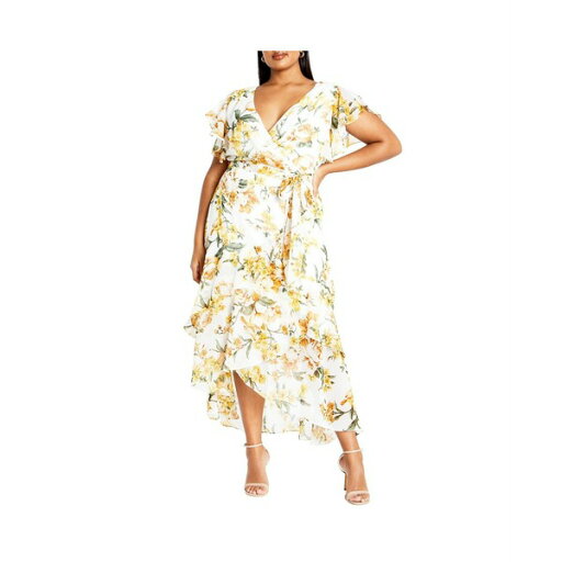 シティーシック レディース ワンピース トップス Plus Size Flirty Tier Print Maxi Dress Butter perfect petal シティーシック レディース ワンピース トップス Plus Size Flirty Tier Print Maxi Dress Butter perfect petal
