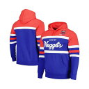 ミッチェル&ネス メンズ パーカー・スウェットシャツ アウター Men's Royal, Red Denver Nuggets Head Coach Pullover Hoodie Royal, Red
