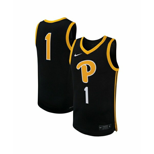 ʥ   ȥåץ Men's Black Pitt Panthers Replica Basketball Jersey B...
