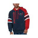 スターター メンズ パーカー・スウェットシャツ アウター Men's Red, Navy Washington Capitals Gauntlet Raglan...