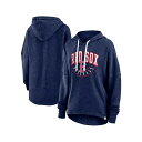 ファナティクス レディース パーカー・スウェットシャツ アウター Women's Heather Navy Distressed Boston Red Sox ...