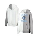 ゲームデイ レディース パーカー・スウェットシャツ アウター Women's Gray, White North Carolina Tar Heels Split Pullover Hoodie Gray, White
