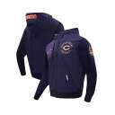プロスタンダード メンズ パーカー・スウェットシャツ アウター Men's Navy Chicago Bears Hybrid Woven Full-Zip Hoodie Navy(4)