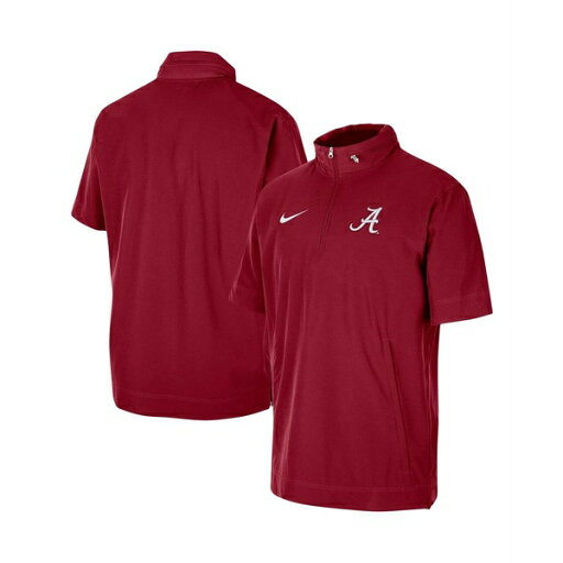 ナイキ メンズ ジャケット&ブルゾン アウター Men's Crimson Alabama Crimson Tide Coaches Half-Zip Short Sleeve Jacket Crimson ナイキ メンズ ジャケット&ブルゾン アウター Men's Crimson Alabama Crimson Tide Coaches Half-Zip Short Sleeve Jacket Crimson