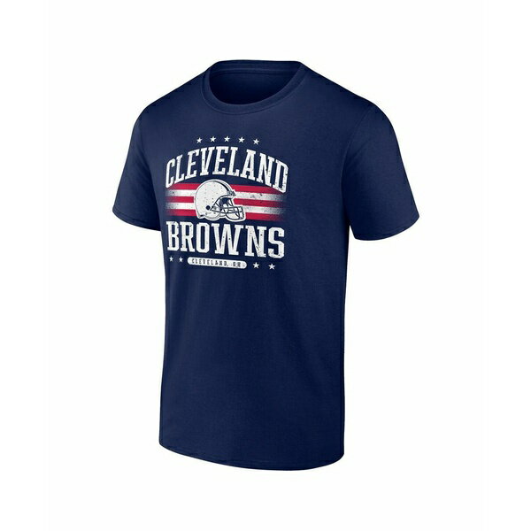 ファナティクス メンズ シャツ トップス Men's Navy Cleveland Browns Americana T-Shirt Navy