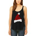 エルエーポップアート レディース カットソー トップス Women's All I Want for Christmas is You Premium Word Art Flowy Tank Top Black(4)