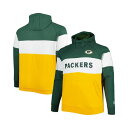 ニューエラ メンズ パーカー・スウェットシャツ アウター Men's Green, Gold Green Bay Packers Big and Tall Cu...