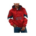 スターター メンズ ジャケット&ブルゾン アウター Men's Red Boston Red Sox Force Play II Half-Zip Hooded Jacket Red