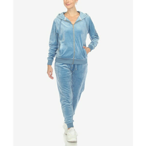 ホワイトマーク レディース パーカー・スウェットシャツ アウター Women's Velour Tracksuit Loungewea..