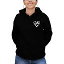 エルエーポップアート レディース パーカー・スウェットシャツ アウター Women's Word Art Script Heart Hooded Sweatsh...