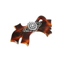 2028 レディース ヘアアクセサリー アクセサリー Women's Tortoise with Silver-Tone Filigree and Crysta...