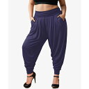 ホワイトマーク レディース カジュアルパンツ ボトムス Plus Size Harem Pants Navy(4)