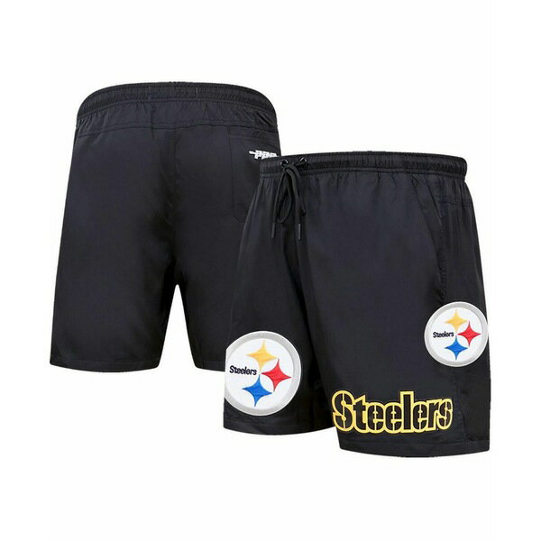 プロスタンダード メンズ カジュアルパンツ ボトムス Men's Black Pittsburgh Steelers Woven Shorts Black(4)