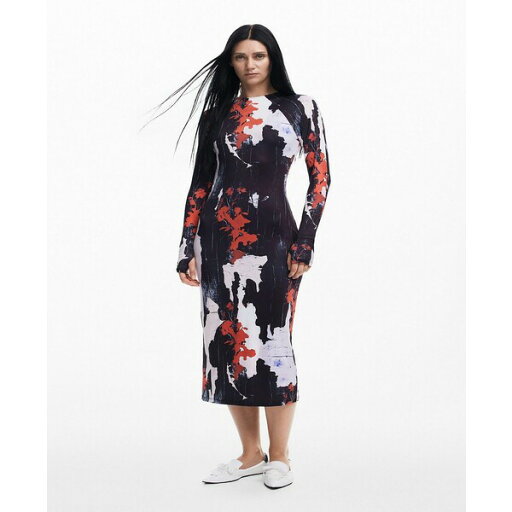 デジグアル レディース ワンピース トップス Women's Maitrepierre Printed Midi Dress Black デジグアル レディース ワンピース トップス Women's Maitrepierre Printed Midi Dress Black