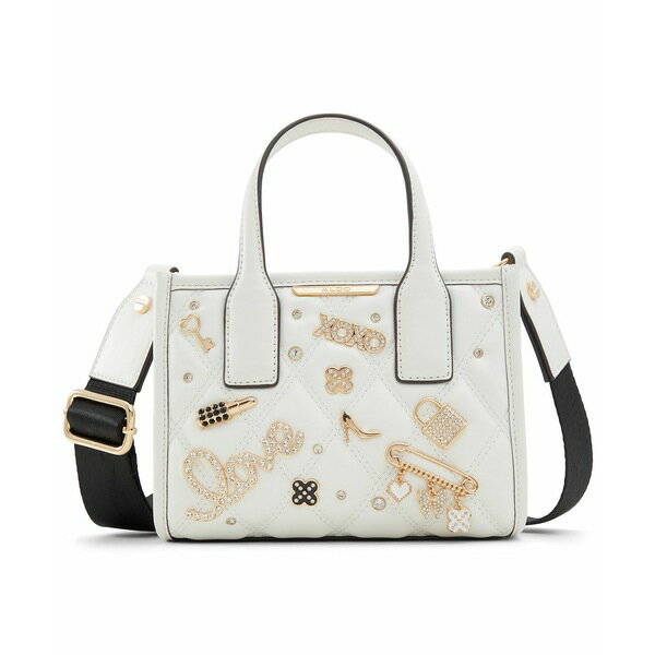 アルド レディース ハンドバッグ バッグ Keylani Synthetic Small Satchel Bag Black/White