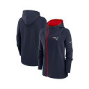 ナイキ レディース パーカー・スウェットシャツ アウター Women's Navy New England Patriots Asymmetrical Ragl...