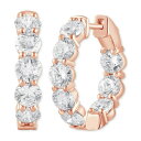 バッジェリーミシュカ レディース ピアス&イヤリング アクセサリー Lab Grown Diamond In & Out Hoop Earrings (5 ct...