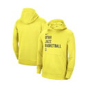 ナイキ メンズ パーカー・スウェットシャツ アウター Men's and Women's Yellow Utah Jazz 2023/24 Performanc...
