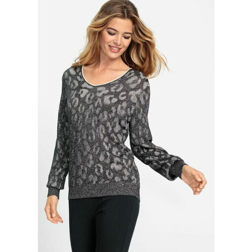 オルセン レディース ニット&セーター アウター Women's Sparkle Intarsia Leo Pullover Black オルセン レディース ニット&セーター アウター Women's Sparkle Intarsia Leo Pullover Black