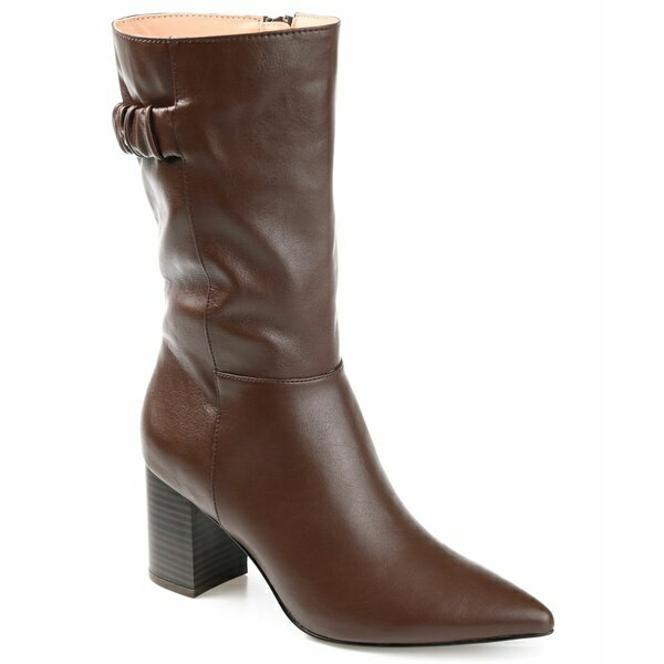 ジャーニーコレクション レディース ブーツ シューズ Women's Wilo Block Heel Boots Brown