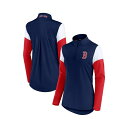 ファナティクス レディース ジャケット&ブルゾン アウター Women's Navy and Red Boston Red Sox Authentic Fleece Quarter-Zip Jacket Navy, Red