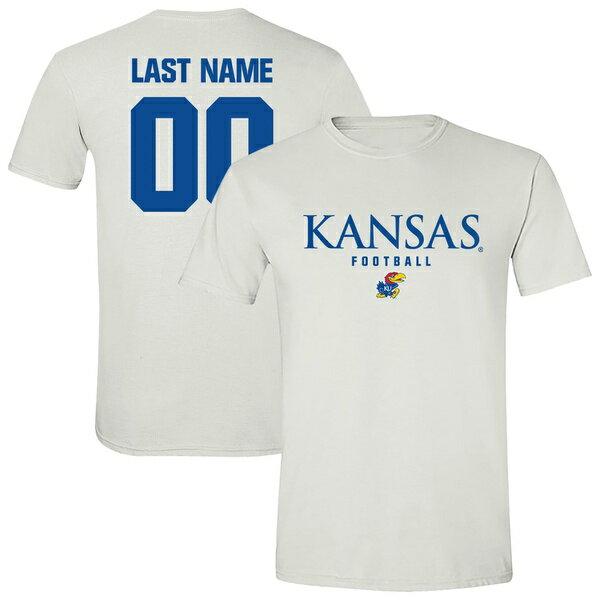アスリートスレッド メンズ Tシャツ トップス Kansas Jayhawks Unisex Collegiate Football NIL PickAPlayer TShirt White