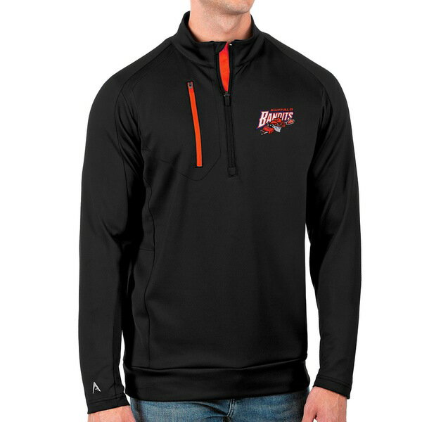 アンティグア メンズ パーカー・スウェットシャツ アウター Buffalo Bandits Antigua Generation QuarterZip Pullover Top Black