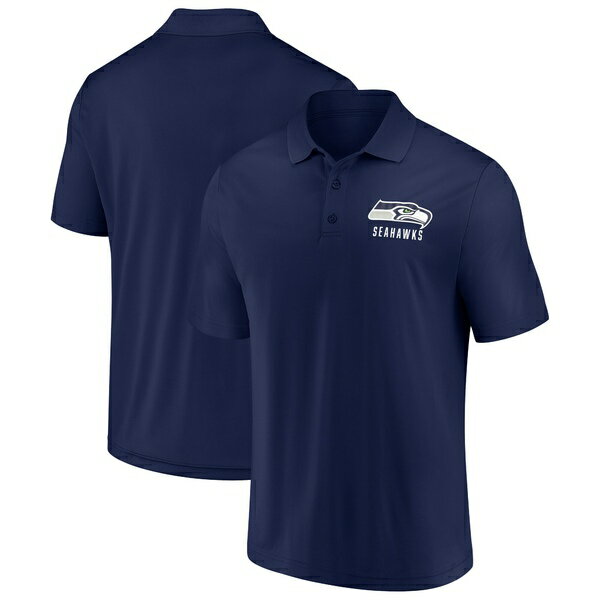 ファナティクス メンズ ポロシャツ トップス Seattle Seahawks Fanatics Lockup Polo College Navy