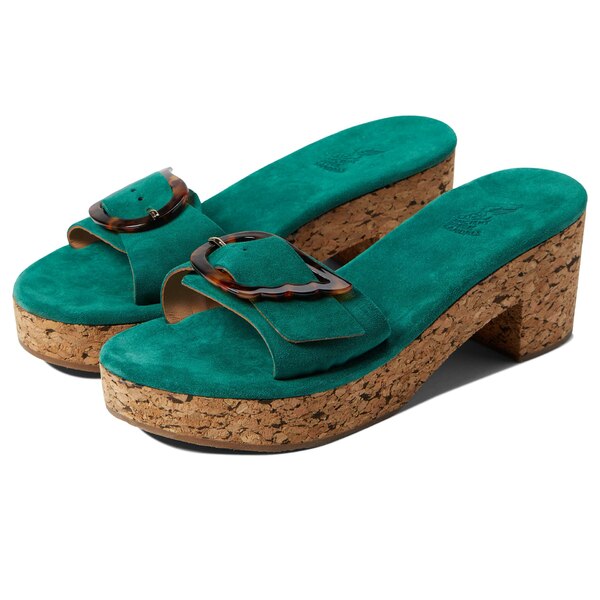 アンシエントグリークサンダル レディース ヒール シューズ Aglaia Cork Clog Green