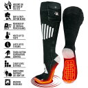 アクションヒート メンズ 靴下 アンダーウェア ActionHeat Cotton 5V Battery Heated Socks Black/White 3