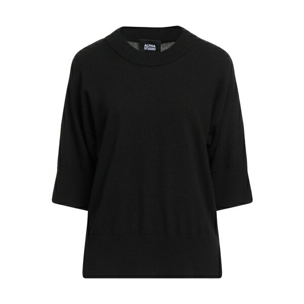【送料無料】 アルファス テューディオ レディース ニット&セーター アウター Sweaters Black