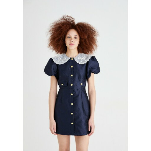 シスタージュン レディース ワンピース トップス BUOY JACQUARD MINI DRESS - Shirt dress - navy シスタージュン レディース ワンピース トップス BUOY JACQUARD MINI DRESS - Shirt dress - navy