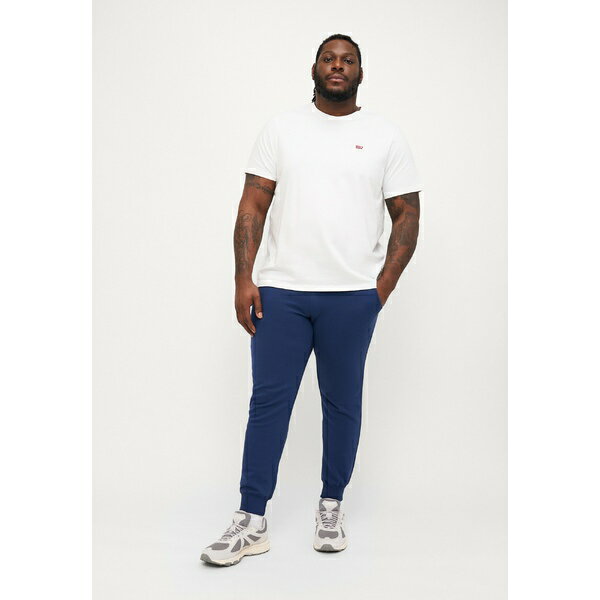 ピア ワン メンズ カジュアルパンツ ボトムス 2 PACK - Tracksuit bottoms - black/dark blue