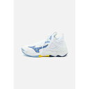 ミズノ メンズ バスケットボール スポーツ WAVE MOMENTUM 3 MID - Volleyball shoes - white/blue