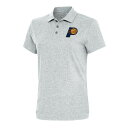 アンティグア レディース ポロシャツ トップス Indiana Pacers Antigua Women's Motivated Polo Heather Gray