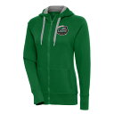 アンティグア レディース パーカー・スウェットシャツ アウター Great Lakes Loons Antigua Women's Victory FullZip Hoodie Hunter Green